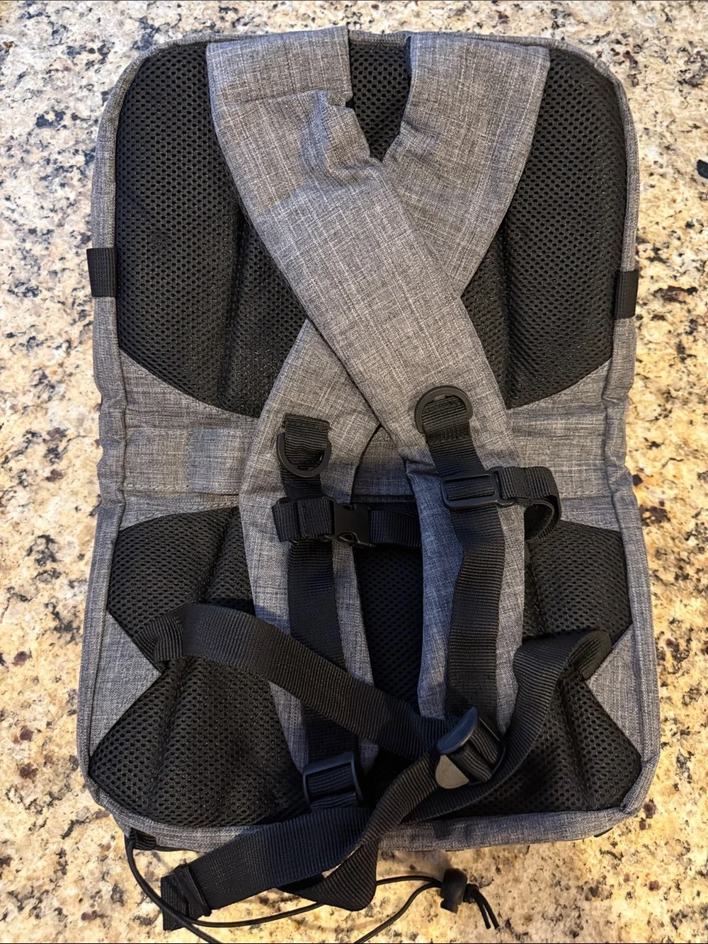 Gray Men’s Everyday Backpack - Compact Travel & Work Bag
